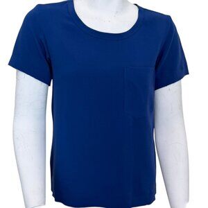 Rag & Bone Cobalt Blue Zip Back Tee Pocket Top XS
